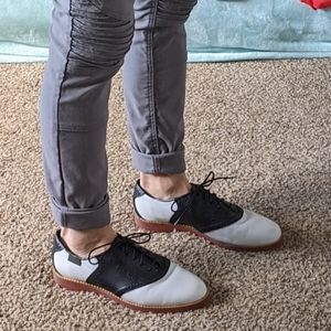 Black and White Oxford Shoes